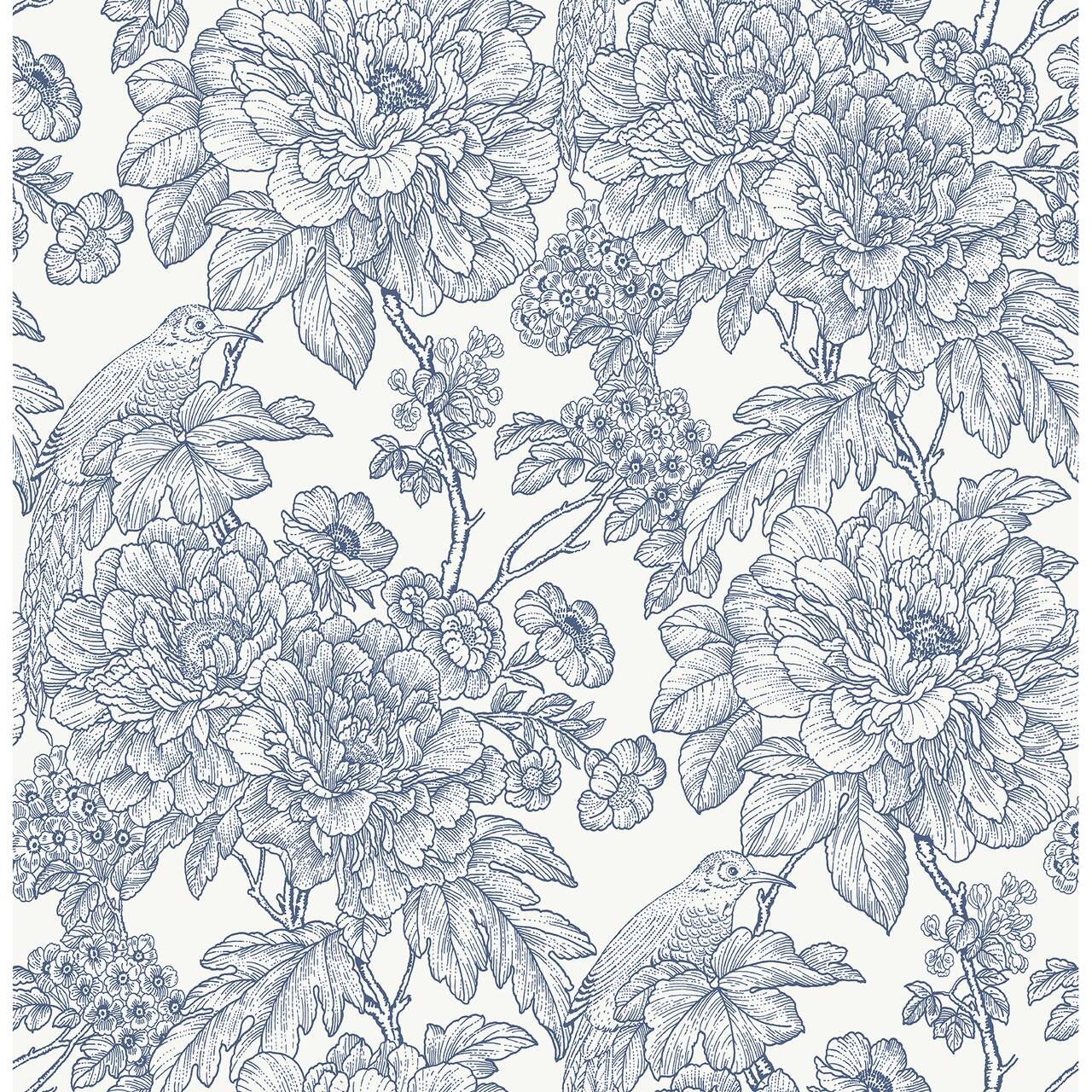 NuWallpaper Blue Sudbury Peel & Stick Wallpaper